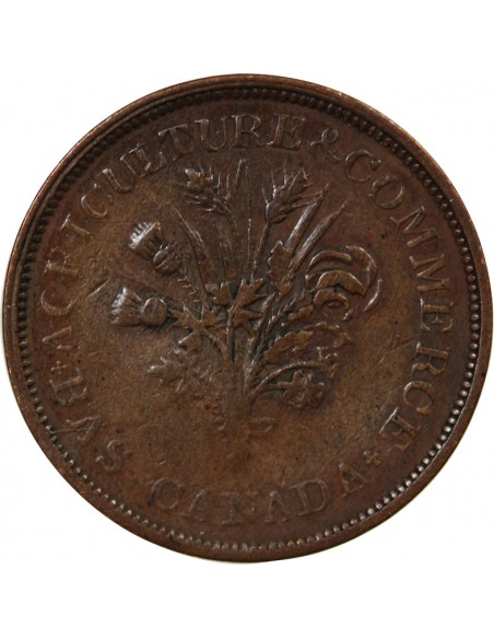 BAS-CANADA – JETON 1 SOU 1835 / 1838 MONTREAL