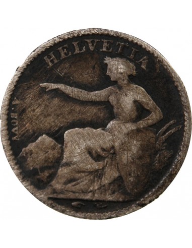 SUISSE, HELVETIA ASSISE - 1/2 FRANC ARGENT 1851 A PARIS