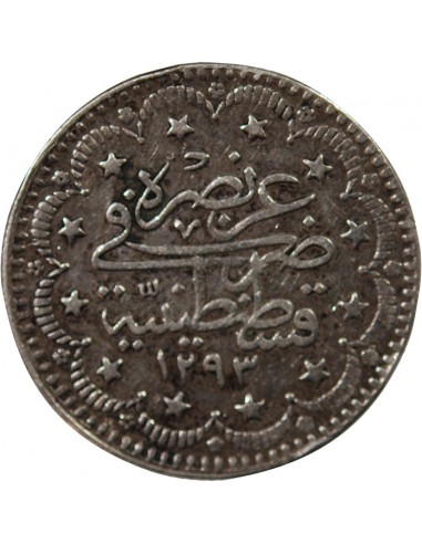 EMPIRE OTTOMAN, ABDULHAMID II - 5 KURUS ARGENT 1292/33 (1907)