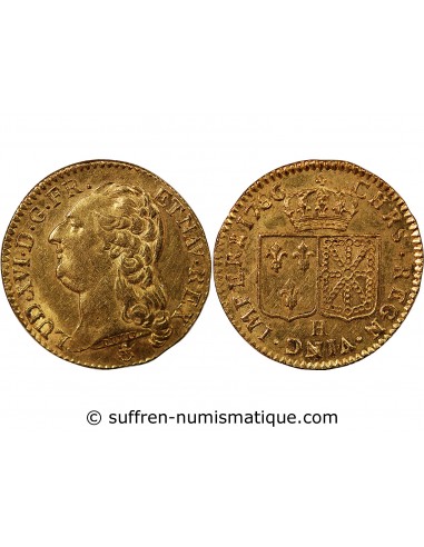 LOUIS XVI - LOUIS D'OR 1786 H LA ROCHELLE