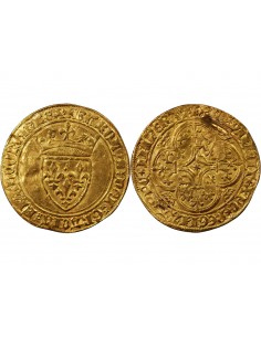 CHARLES VI LE FOU - ECU D'OR A LA COURONNE 1380 / 1422 2