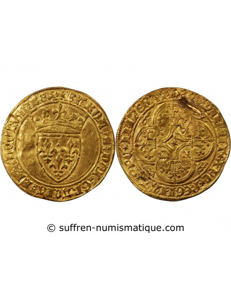 CHARLES VI LE FOU - ECU D'OR A LA COURONNE 1380 / 1422