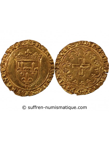 FRANCOIS Ier ﻿﻿- ECU D'OR A LA CROISETTE 1515 / 1547 LYON