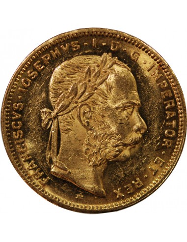 AUTRICHE, FRANCOIS JOSEPH Ier - 20 FRANCS / 8 FLORINS OR 1887