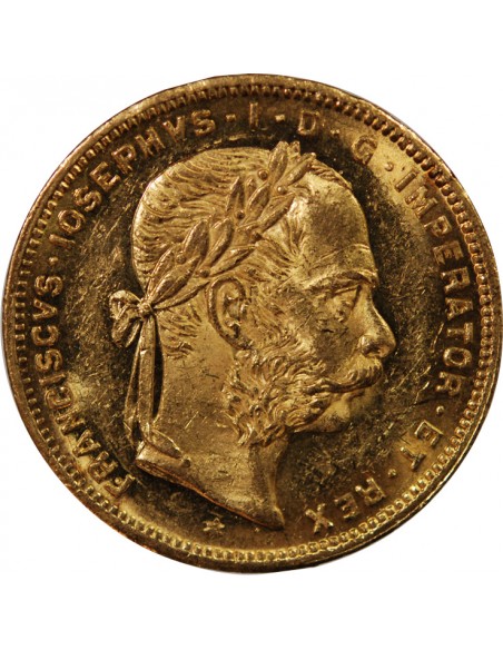 AUTRICHE, FRANCOIS JOSEPH Ier - 20 FRANCS / 8 FLORINS OR 1887