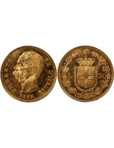 ITALIE, UMBERTO Ier - 20 LIRE OR 1893 R ROME 2