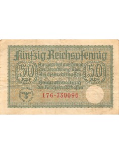 ALLEMAGNE, IIIe REICH - 50 PFENNIG 1939 / 1944 - TB
