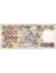 PORTUGAL, TEOFILO BRAGA - 1000 ESCUDOS 1990 - TB+ 2