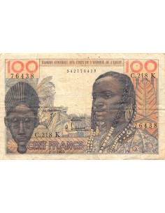 BANQUE DES ETATS DE L'AFRIQUE DE L'OUEST, SENEGAL - 100 FRANCS 1965 - TB