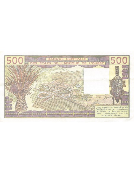 BANQUE DES ETATS DE L'AFRIQUE DE L'OUEST, SENEGAL - 500 FRANCS 1987 - TTB+