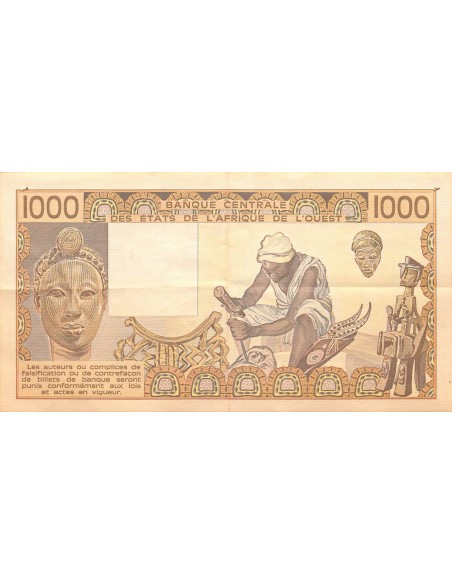 BANQUE DES ETATS DE L'AFRIQUE DE L'OUEST, SENEGAL - 1000 FRANCS 1987 - TTB+