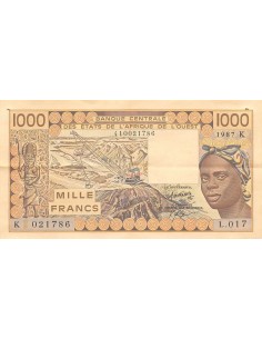 BANQUE DES ETATS DE L'AFRIQUE DE L'OUEST, SENEGAL - 1000 FRANCS 1987 - TTB+ 2