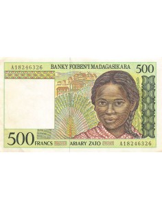 MADAGASCAR - 500 FRANCS 1994 - TTB+