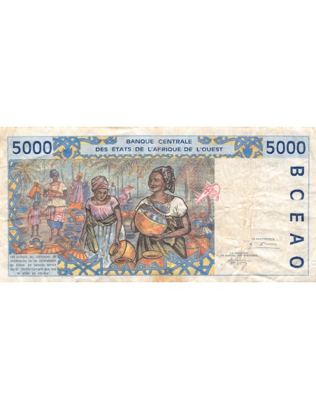 BANQUE DES ETATS DE L'AFRIQUE DE L'OUEST, SENEGAL - 5000 FRANCS 1994 - TB