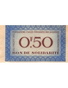 2e GUERRE MONDIALE - BON DE SOLIDARITE 50 CENTIMES 1941 - PSUP
