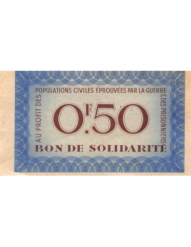 2e GUERRE MONDIALE - BON DE SOLIDARITE 50 CENTIMES 1941 - PSUP