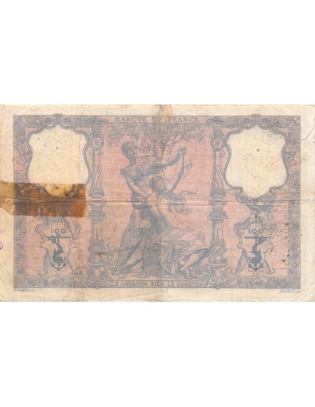 FRANCE, BLEU ET ROSE - 100 FRANCS 22/04/1905 - PTB