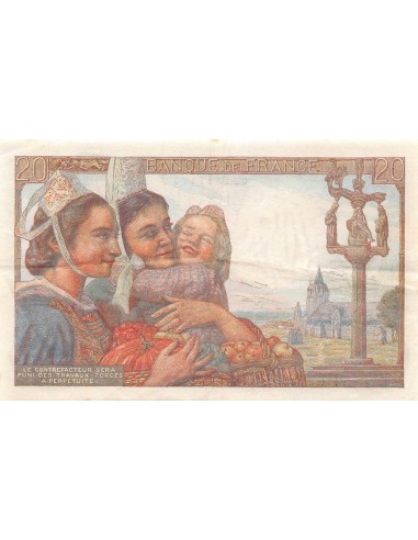 FRANCE, PÊCHEUR - 20 FRANCS 21/05/1942 - SÉRIE O.25 - TTB