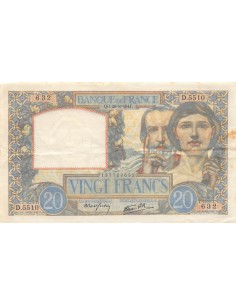 FRANCE, TRAVAIL ET SCIENCE - 20 FRANCS 28/08/1941 - TTB+ 2