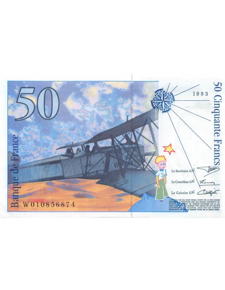 FRANCE, SAINT-EXUPERY - 50 FRANCS 1993 - SPL