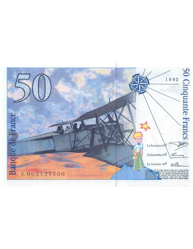 FRANCE, SAINT-EXUPERY - 50 FRANCS 1992 - SPL