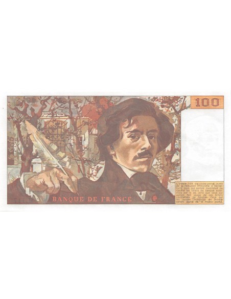FRANCE, DELACROIX - 100 FRANCS 1987 - SERIE M.117 - SUP+