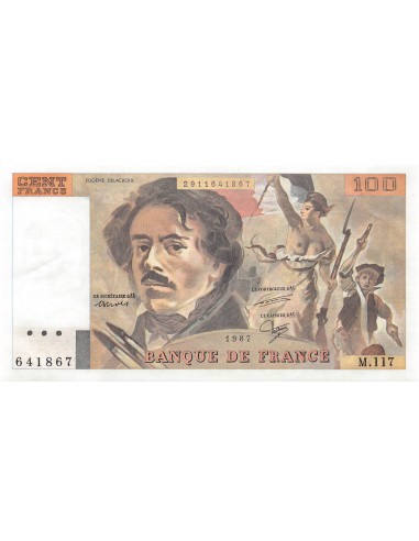 FRANCE, DELACROIX - 100 FRANCS 1987 - SERIE M.117 - SUP+