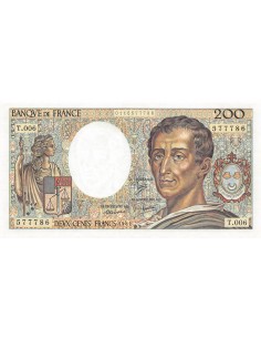 FRANCE, MONTESQUIEU - 200 FRANCS 1981 - SERIE T.006 - SUP+ 2