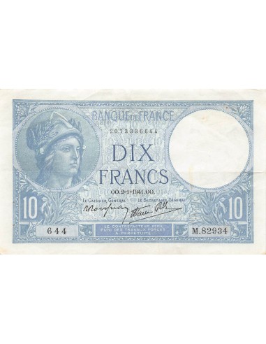 FRANCE - 10 FRANCS MINERVE 02/01/1941 - TTB