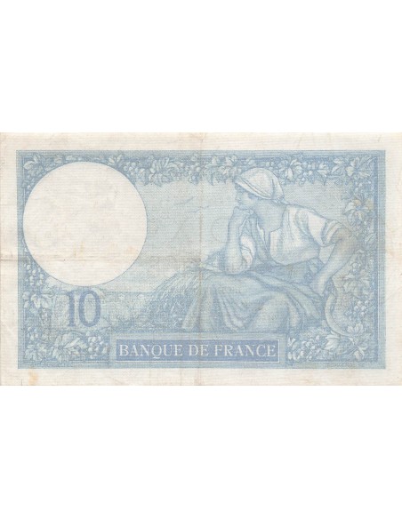 FRANCE - 10 FRANCS MINERVE 24/10/1940 - TTB+