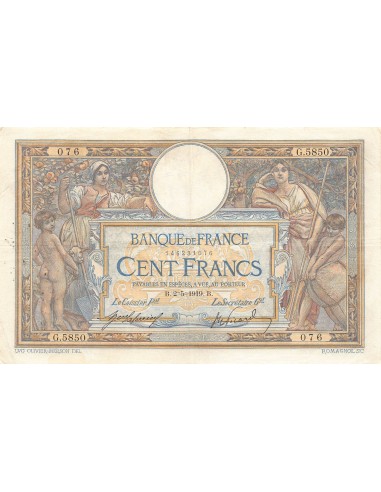 FRANCE, LUC-OLIVIER MERSON - 100 FRANCS 02/05/1919 - TTB