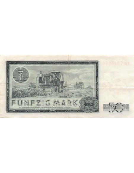 ALLEMAGNE, RDA, FRIEDRICH ENGELS - 50 MARK 1964 BERLIN - TTB