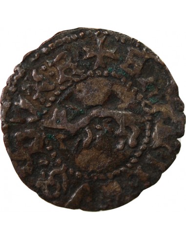 DUCHÉ DE BRETAGNE, FRANCOIS II - DENIER A L'HERMINE 1458 / 1488 RENNES