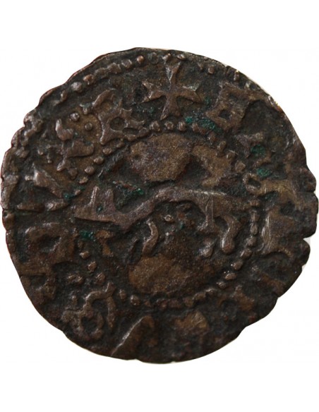 DUCHÉ DE BRETAGNE, FRANCOIS II - DENIER A L'HERMINE 1458 / 1488 RENNES