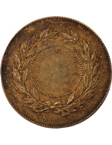 SOCIETE DES REGATES DE PORNIC - MEDAILLE ARGENT poinçon Corne (après 1879)