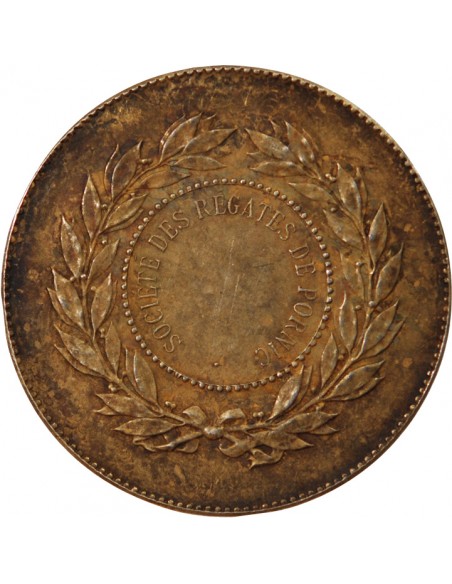 SOCIETE DES REGATES DE PORNIC - MEDAILLE ARGENT poinçon Corne (après 1879)
