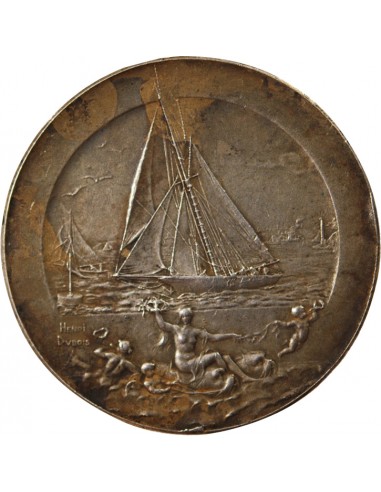 SOCIETE DES REGATES DE PORNIC - MEDAILLE ARGENT poinçon Corne (après 1879)