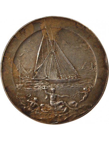 SOCIETE DES REGATES DE PORNIC - MEDAILLE ARGENT poinçon Corne (après 1879)