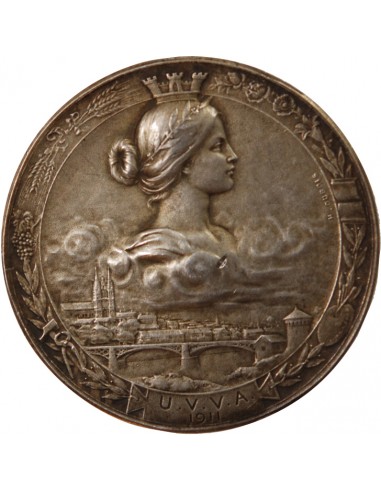 UNION DE LA VOILE ET DE LA VAPEUR D'ANGERS - MEDAILLE ARGENT 1911