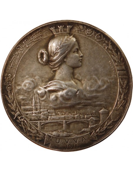 UNION DE LA VOILE ET DE LA VAPEUR D'ANGERS - MEDAILLE ARGENT 1911