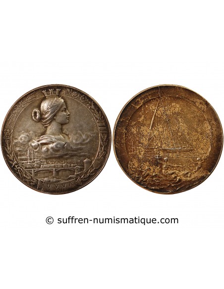 UNION DE LA VOILE ET DE LA VAPEUR D'ANGERS - MEDAILLE ARGENT 1911