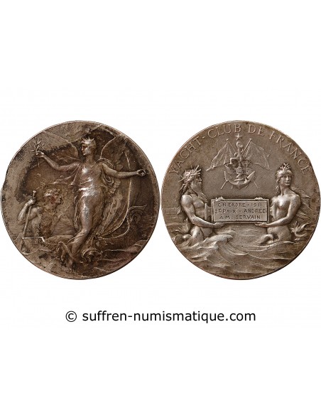 YACHT CLUB DE FRANCE - MEDAILLE ARGENT 1911