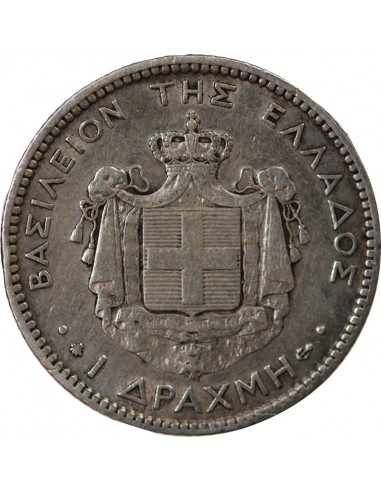 GRÈCE, GEORGES Ier - 1 DRACHME ARGENT 1868 A PARIS