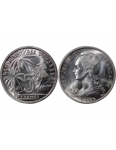 COMORES - 5 FRANCS 1964 ESSAI