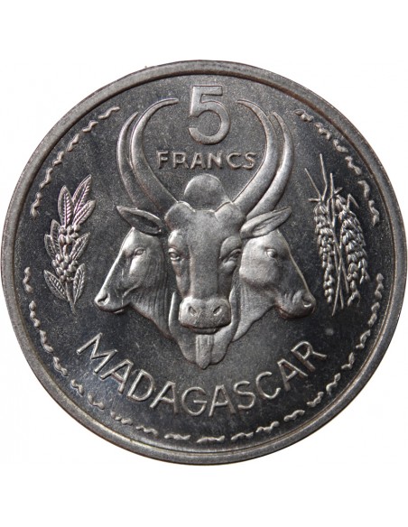 MADAGASCAR - 5 FRANCS 1953 ESSAI