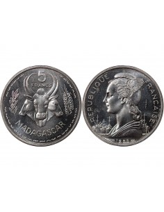 MADAGASCAR - 5 FRANCS 1953 ESSAI 2