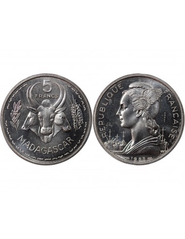 MADAGASCAR - 5 FRANCS 1953 ESSAI