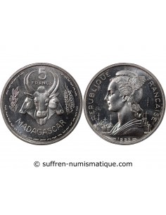 MADAGASCAR - 5 FRANCS 1953 ESSAI