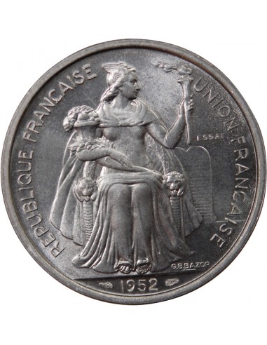 POLYNESIE FRANCAISE - 5 FRANCS 1952 ESSAI