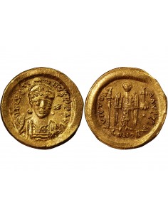 JUSTIN Ier - SOLIDUS OR 519 / 527 CONSTANTINOPLE 2